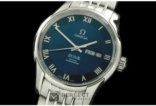 OMDE10063 Deville Co Axial Day/Date SS/SS Blue Asian 2836