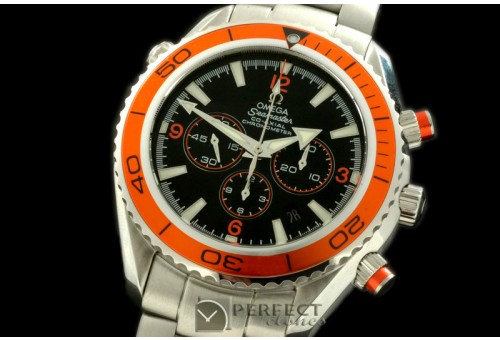 OMSE01024 Planet Ocean 45.5 Chrono SS/SS Black-Orange 7750