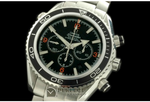 OMSE01021 Planet Ocean 45.5 Chrono SS/SS Black 7750