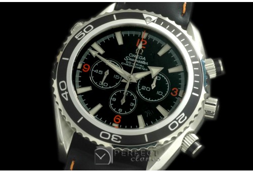 OMSE01021L Planet Ocean 45.5 Chrono SS/LE Black 7750
