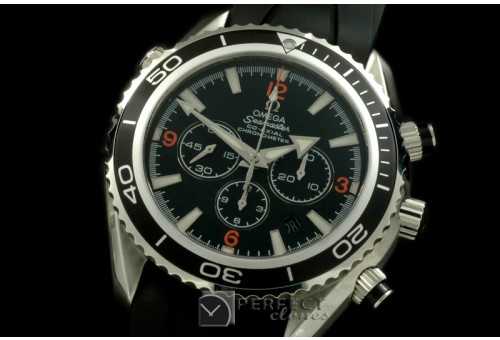 OMSE01021R Planet Ocean 45.5 Chrono SS/RU Black 7750