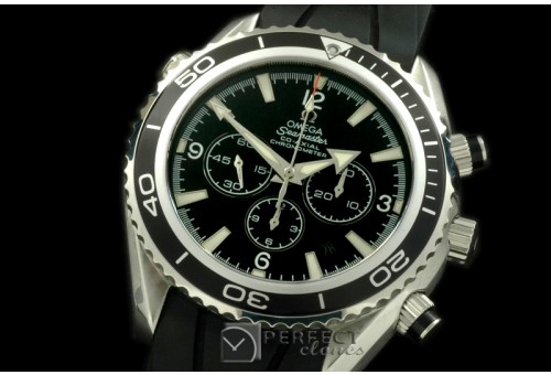 OMSE01027R Planet Ocean 45.5 Chrono SS/RU Black 7750