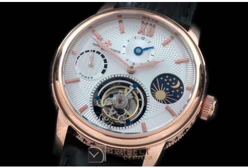 VC00011 Patrimony Tourbillon Moonphase/PR RG/LE White F-Tourbi