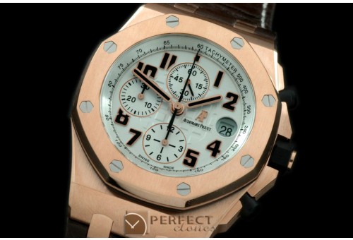 AAP00131 2014 Royal Oak Chrono 2647RG/LE White A-3126 Sec@12