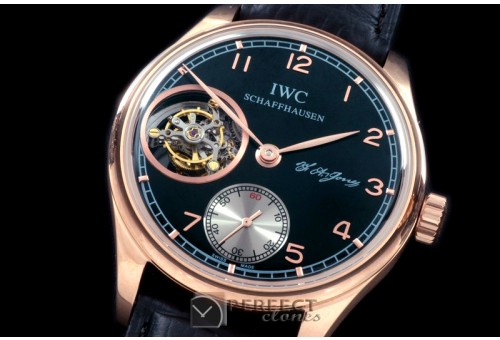 IWPTB00117 Portugese FA Jones Tourbillon RG/LE Black Tourbillo