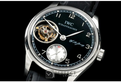 IWPTB00112 Portugese FA Jones Tourbillon SS/LE Black Tourbillo