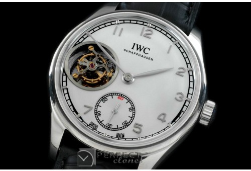 IWPTB00111 Portugese FA Jones Tourbillon SS/LE White Tourbillo