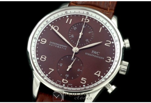 IWPG10008 Portuguese Chrono SS/LE Brown A-775New Improved