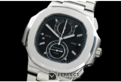 PP-5990-102 599Nautilis Chrono SS/SS Black Jap Qtz