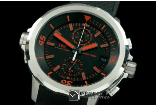 IWAQT20007 2013 Aquatimer SS/RU Black/Org Jap Quartz