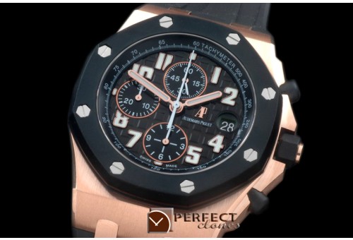 AAP10052 Royal Oak Chrono RG/RU Black A-3126
