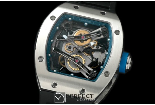 RM038-105 Bubba Watson Tourbillon SS/RU Blue Swiss Qtz