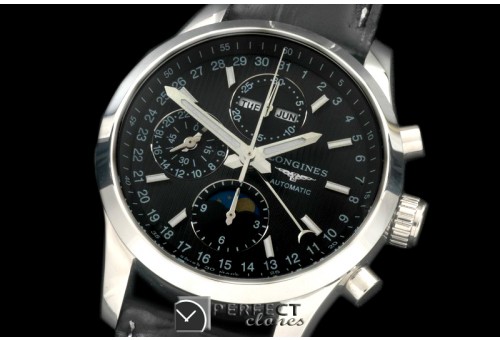 LG00102 Master Chrono/Calender SS/LE Black Asia 7751
