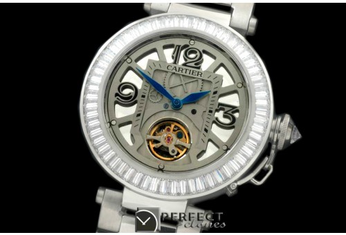 CARPS00102 Pasha Tourbillon 42mm SS/SS White Miyota 9015