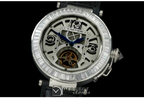 CARPS00102L Pasha Tourbillon 42mm SS/LE White Miyota 9015