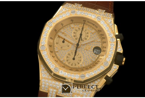 AAP1089Royal Oak Chrono SS/LE Champagne Gold Bling A-3126