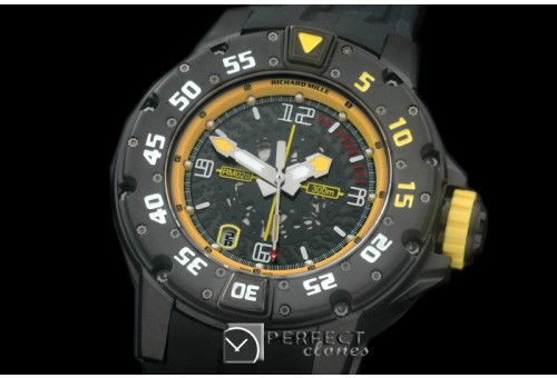 RM028-124 PVD Black/RU Black/Yellow Asian 7751 Decorated