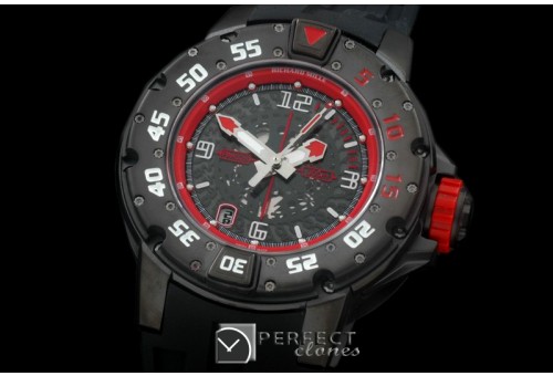 RM028-125 PVD Black/RU Black/Red Asian 7751 Decorated