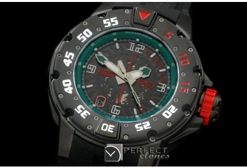 RM028-126 PVD Black/RU Black/Green Asian 7751 Decorated