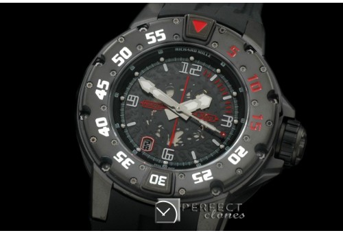 RM028-121 PVD Black/RU Black Asian 7751 Decorated