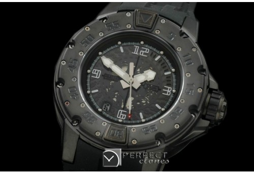RM028-12PVD Black/RU Black Asian 7751 Decorated