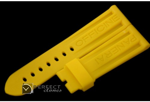 PNA00030 24/22 Yellow Rubber Strap for 44mm Pams