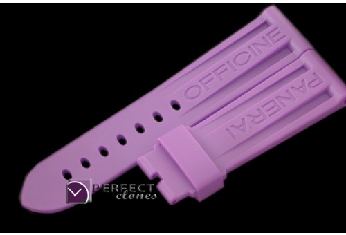 PNA00031 24/22 Purple Rubber Strap for 44mm Pams