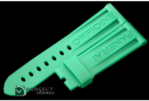 PNA00032 24/22 Green Rubber Strap for 44mm Pams