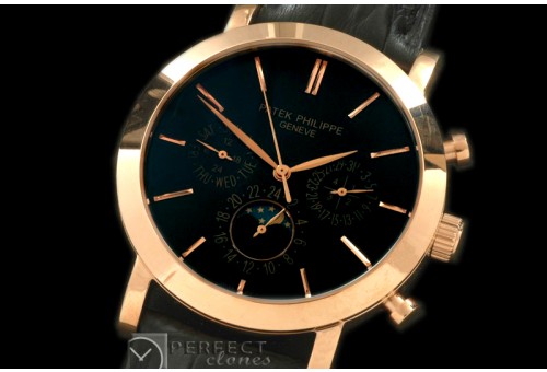 PPCA10037 Classic Perpetual Calendar RG/LE Black Sticks Asian 28