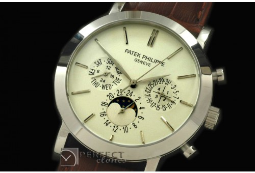 PPCA10031 Classic Perpetual Calendar SS/LE White Sticks Asian 28