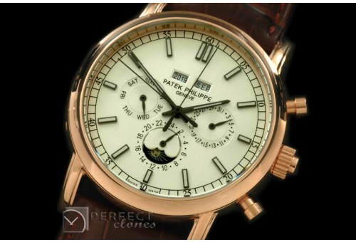PPCC10018 Calendar Complications RG/LE White Sticks Asian 2813
