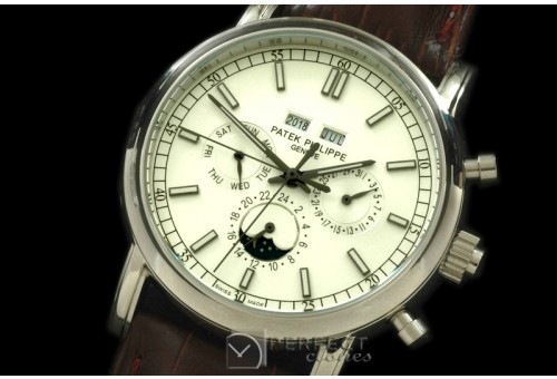 PPCC10013 Calendar Complications SS/LE White Sticks Asian 2813
