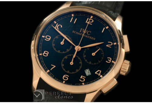 IWPG20008 Portuguese Grande Chrono RG/LE Black Jap OS20