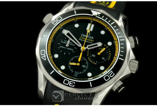 OMSE20102R Diver Pro 300M Chrono SS/RU Blk/Ylw Jap Qtz