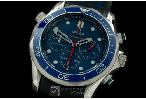 OMSE20104R Diver Pro 300M Chrono SS/RU Blue Jap Qtz