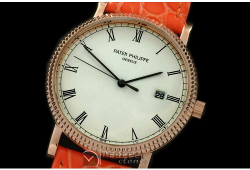 PP03021 3919 Calatrava RG/LE White Roman Quartz
