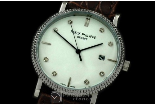 PP03006 3919 Calatrava SS/LE White Diam Quartz