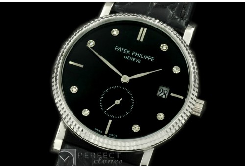 PP03017 3919 Calatrava SS/LE Black Diam Quartz