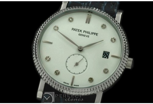 PP03016 3919 Calatrava SS/LE White Diam Quartz