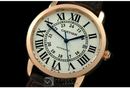 CARDC01008 Ronde De Cartier Automatic RG/LE White Asian 2824