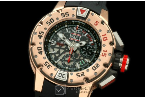 RM032-102 RM032 Diver Chronograph Rose Gold RG/RU Asian 7750