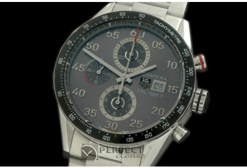 TG1887-203 Carrera 1887 Date Chrono SS/SS Grey A-7750
