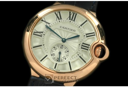 CARBA10056A Ballon Bleu de Cartier Men RG/LE White Swiss Qtz