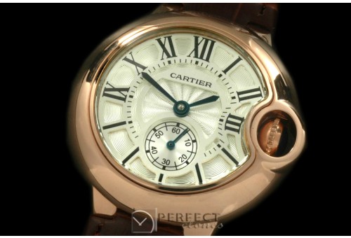 CARBA00421A Ballon Bleu de Cartier Ladies RG/LE White Swiss Qtz