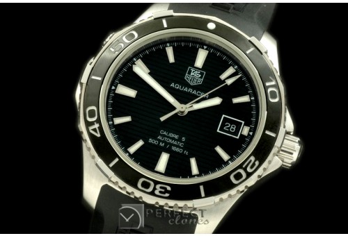 TGAQ00052 Aquaracer Calibre 5 SS/RU Black A-282