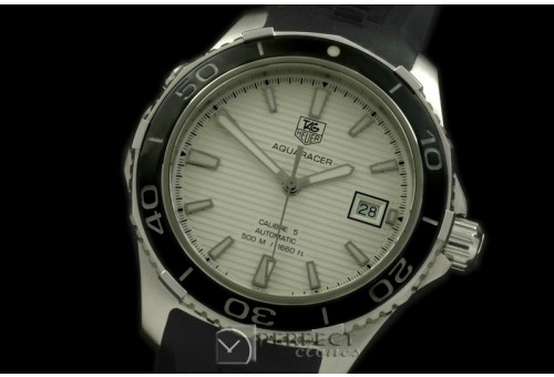 TGAQ00051 Aquaracer Calibre 5 SS/RU White A-282