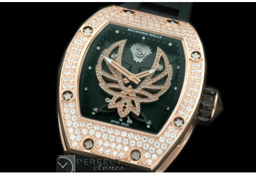 RM051-111D Phoenix Tourbillon RG/RU Skeleton Asian 21J Decor