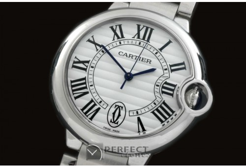 CARBA-MID-02 Ballon De Cartier Mid SS/SS White Roman Miyota