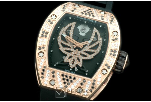 RM051-112D Phoenix Tourbillon RG/RU Skeleton Asian 21J Decor