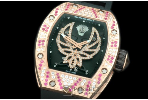 RM051-113D Phoenix Tourbillon RG/RU Skeleton Asian 21J Decor